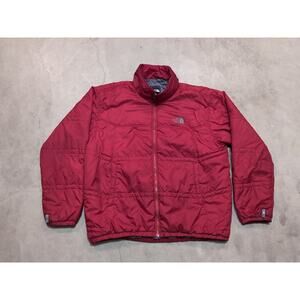 The North Face 3 In 1 Liner Mens XL Red Full Zip Mock Neck Puffer Polyester